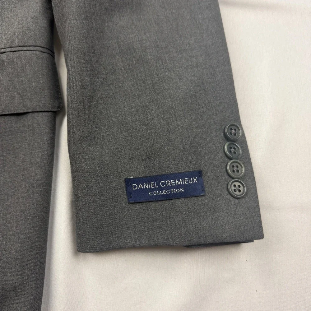 NWT Daniel Cremieux Blazer Mens 40R Grey Loro Piana Wool 3-Button‎ Sport Coat